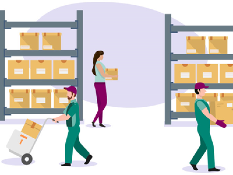 Kommissionierung im Warenlager