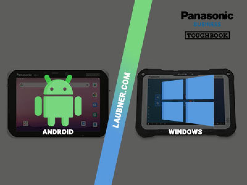 Panasonic Tablets sind mit den Betriebssystemen Android und Windows erhältlich
