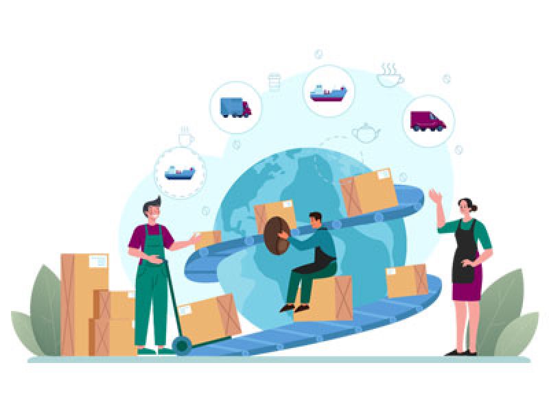 Die Lieferkette des Kaffees